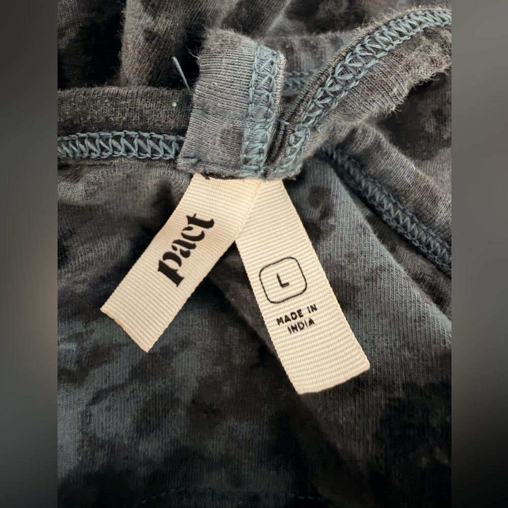 Pact Black and Gray Tie-Dye Maxi Dress size L - Picture 8 of 11